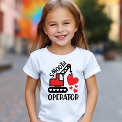 valentines day smooth operator toddler boy shirt, construction valentine infant bodysuit, smooth operator valentine gift