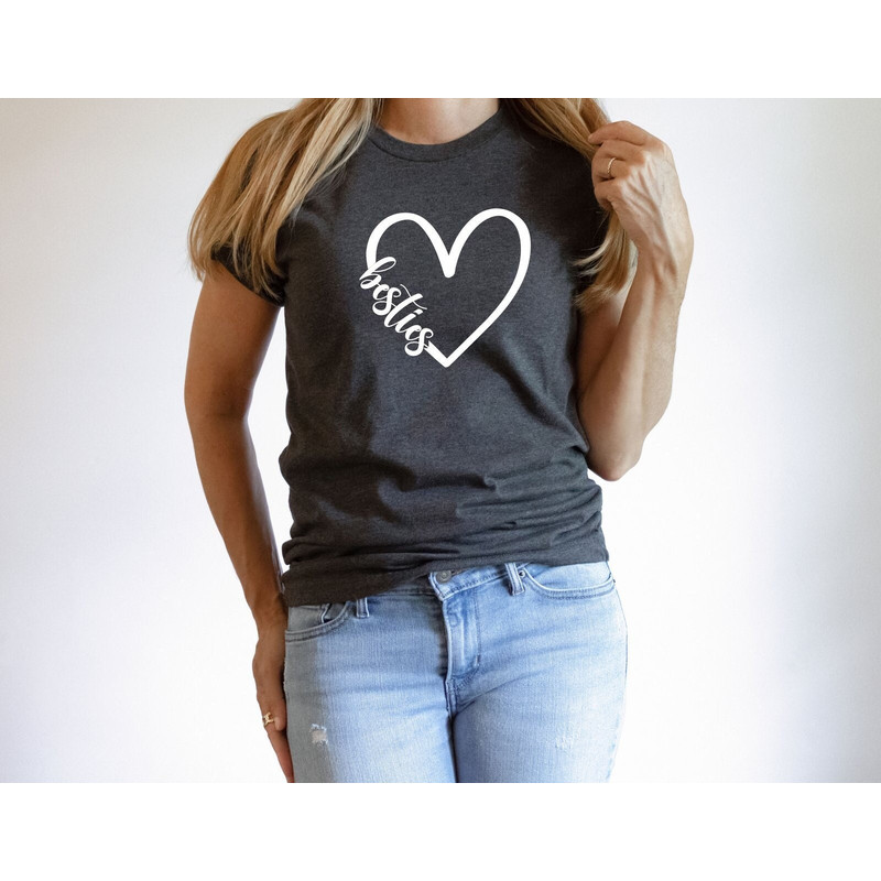 Besties Heart Shirt, Sisters Matching Tee, Best Friends T-shirt, Girls Weekend Shirt, Roommate Shirt, Vacation Shirt, Girls Camping Shirt.jpg
