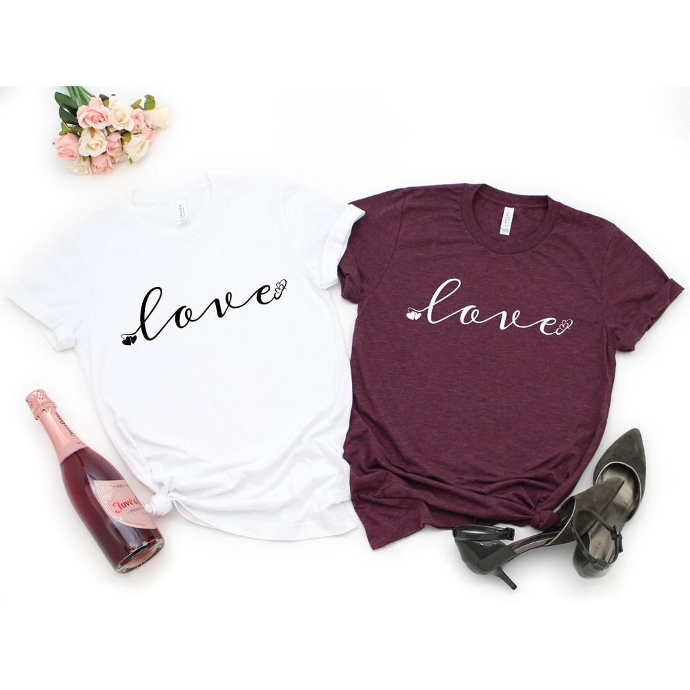 Valentine's Day Love Heart T-Shirt, Cute Lover Shirt, Funny Gift for Girlfriend, Happy Valentine's Day Couple Shirt, Love Gift for Galentine.jpg