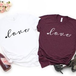valentines day love heart t-shirt, cute lover shirt, funny gift for girlfriend, happy valentines day couple shirt, love