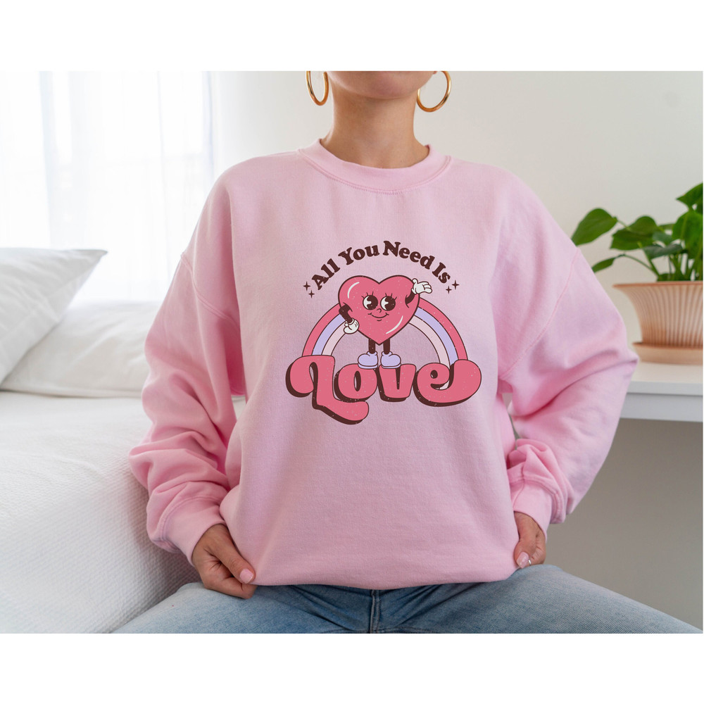 Cute Valentines Day Sweatshirt, Retro Love Hoodie, Hearts Sweatshirt, Valentines Day Sweater, Womens Valentines Sweatshirt, Love Crewneck.jpg