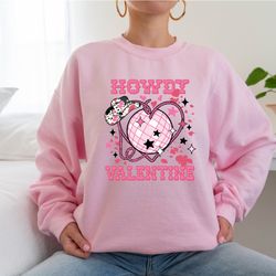 howdy valentine western sweatshirt, retro western valentine hoodie, country valentine sweater, cowboy western valentine