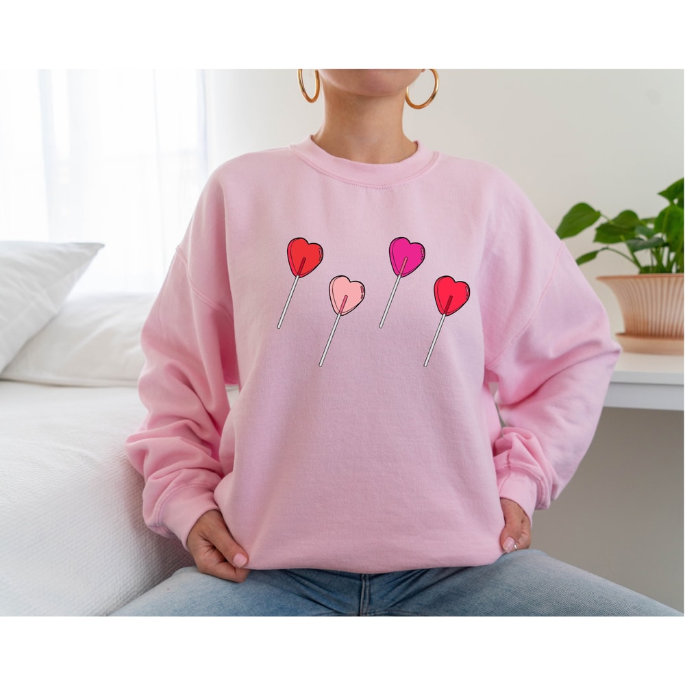 Valentines Sweatshirt, Lollipop Valentines Design Hoodie, VDay Sweatshirt ,Valentines Day Gift For Friend, Valentines Sucker Crewneck.jpg