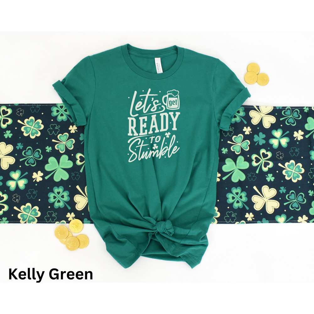 Funny St Patricks day paddys day Ladies Let's get ready to stumble Unisex Jersey Short Sleeve Tee T-Shirt.jpg