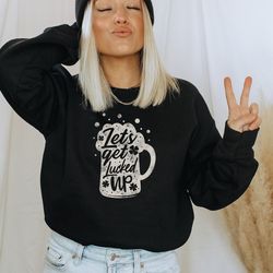 funny st patricks day ladies lets get lucked up  unisex heavy blend crewneck sweatshirt
