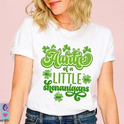 auntie st patricks day womens day shirt, personalized st pattys day t-shirt for mom, funny mama patrick day sweater gift