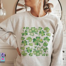 st patricks day sweatshirt shamrock, sweater women sweat shirt, st pattys day sweatshirt, pattys day sweater watercolor