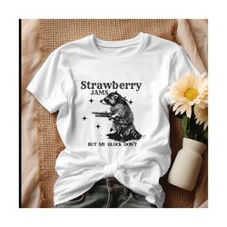 retro strawberry jams but my glock dont raccoon shirt.jpg