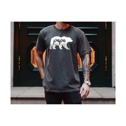 papa bear shirt, comfort colors shirt, gift for grandpa, papa shirt, fathers day gift, new grandpa announcement, shirt f