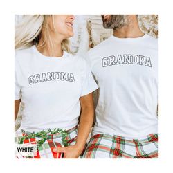 matching grandma & grandpa shirts, fathers mothers day or grandparents day gift, new grandbaby announcement for papa nan