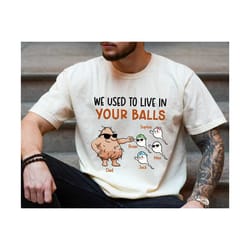 we used to live in your balls shirt, funny dad gifts, fathers day shirt for dad, dad gift from kids, husband gift, perso