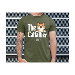 personalized the catfather shirt, shirt for cat lover, custom fathers day gifts for cat dad, cat owner gift, cat dad shi