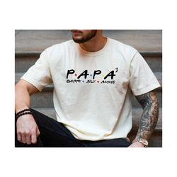 papa 2 shirt, custom papa shirt for father's day, fathers day shirt, grandpa t shirt, gift for grandpa, dad custom shirt