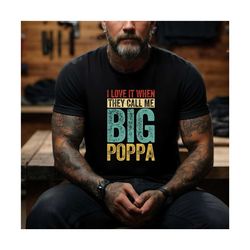 big poppa shirt, funny grandpa shirt, retro papa shirt, gift for grandpa, funny shirt men, father's day gift, new grandp