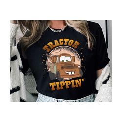 retro disney pixar fest 2024 shirt unny cars tow mater tractor tippin tshirt wdw magic kingdom tee disneyland wdw, disne