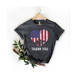 memorial day shirt, thank you veterans shirt, patriotic american flag shirt, army shirt, heart memorial day