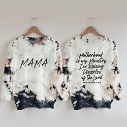 christian sweatshirts, motherhood is my ministry christian gifts for her religious apparel montessori homeschool sweater