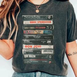 retro rock cassettes tapes shirt, 80s rock shirt, music band t shirt, vintage rock shirt, old school shirt, rock shirt