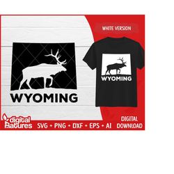 elk deer buck hunting svg wyoming - elk clipart, deer hunting clipart, antlers svg, elk cut file for hunters in wyoming