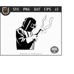 12 welder man clipart - welding svg, weld silhouette, welder svg, png, vector, cut files for welder