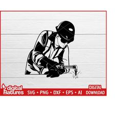 03 welder man clipart - weld svg, welding svg, welder svg, png, cut file for welder lovers