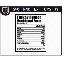 funny turkey hunting svg nutrition facts - turkey clipart, turkey hunter svg, turkey cut file for hunters