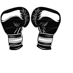 boxing gloves svg & png files, sports illustration clipart silhouette vector image, boxer svg for t shirt design transpa