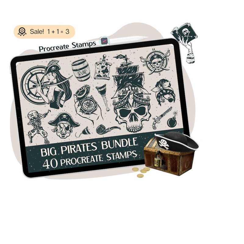 MR-233202465518-40-pirate-procreate-stamps-pirate-procreate-brushes-skull-stamps-skeleton-brushes-pirate-ship-pirates-clipart-tattoo-doodle-brush-stamp-image-1.