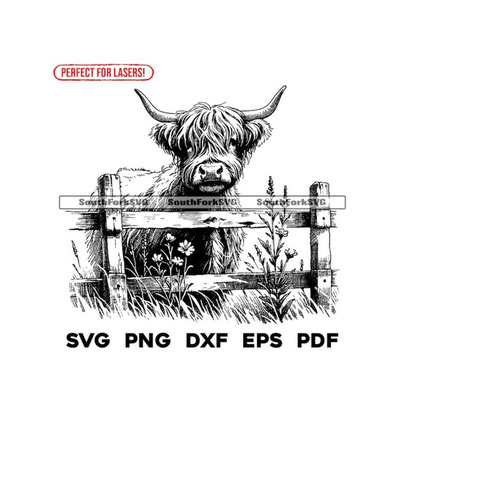 MR-233202494253-highland-cow-peeking-fence-laser-engrave-files-svg-png-dxf-eps-pdf-vector-graphic-design-cut-print-dye-sub-cnc-digital-file-commercial-use-image