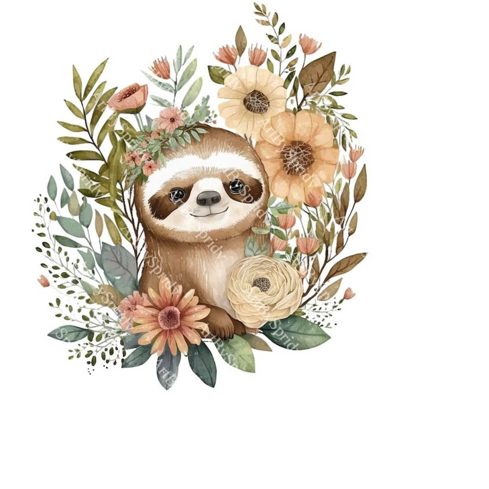 MR-2332024145928-watercolor-floral-sloth-png-cute-cartoon-transparent-clipart-kids-printable-design-sublimationdigital-downloadbaby-showerflower-art-image-1.jpg