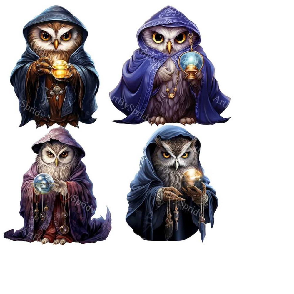 MR-2332024155828-4-pack-owl-in-wizards-robe-with-magic-crystal-ball-transparent-png-clipart-printable-t-shirt-mug-sublimation-clip-art-commercial-use-image-1.jp