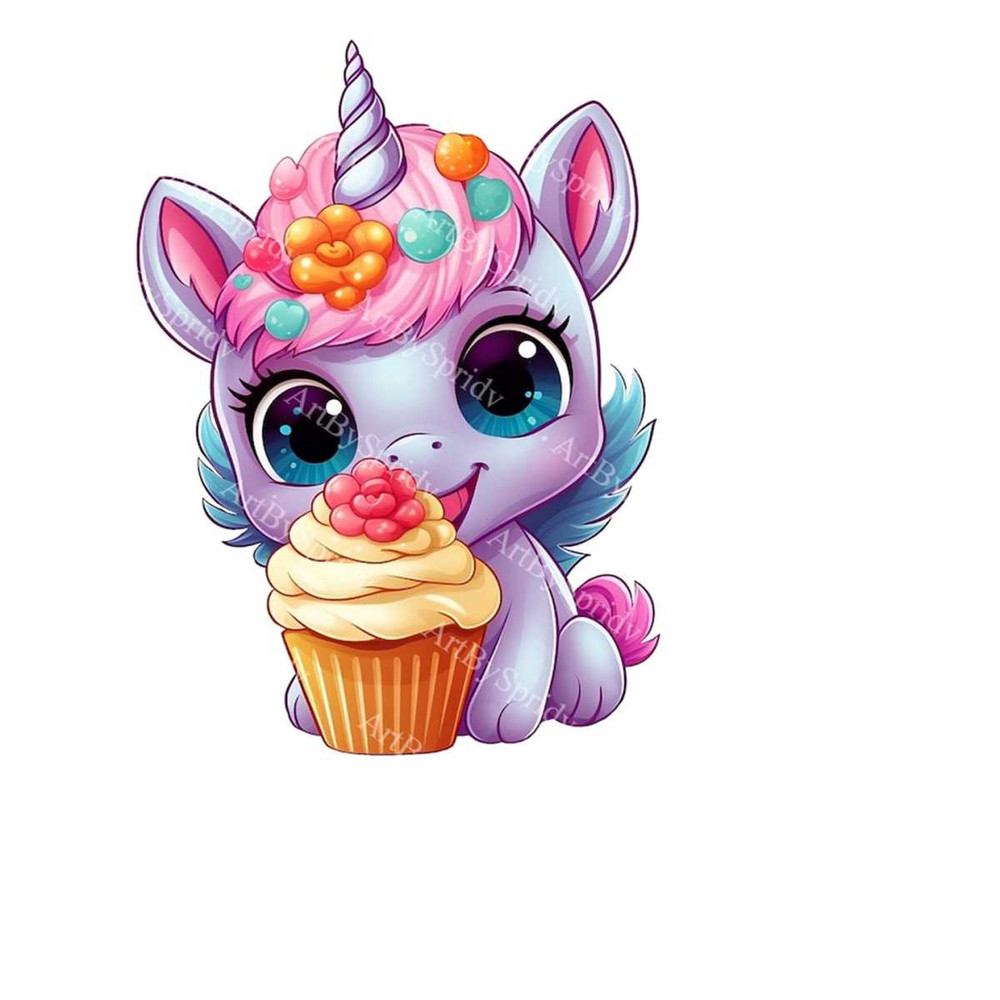 MR-2332024172559-cartoon-baby-unicorn-with-a-cupcake-png-cliparttransparent-animal-lover-printclip-art-designdiy-printable-birthday-sublimation-tshirtmug-image-