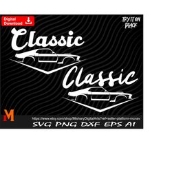 classic car logo, classic car svg, vintage car svg - digital instant downloads