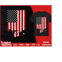 american flag turkey svg - usa flag hunting clipart, turkey hunting svg, turkey cut file, thanksgiving svg for turkey hu