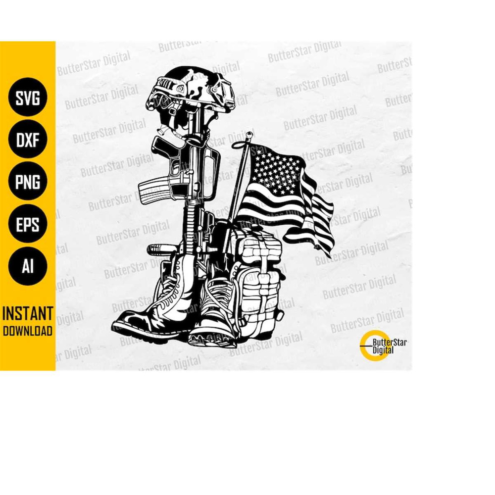 MR-26320246413-fallen-soldier-tribute-svg-us-army-war-hero-boots-dog-tag-gun-helmet-usa-flag-cricut-silhouette-printable-clipart-digital-png-eps-dxf-ai-image-1.