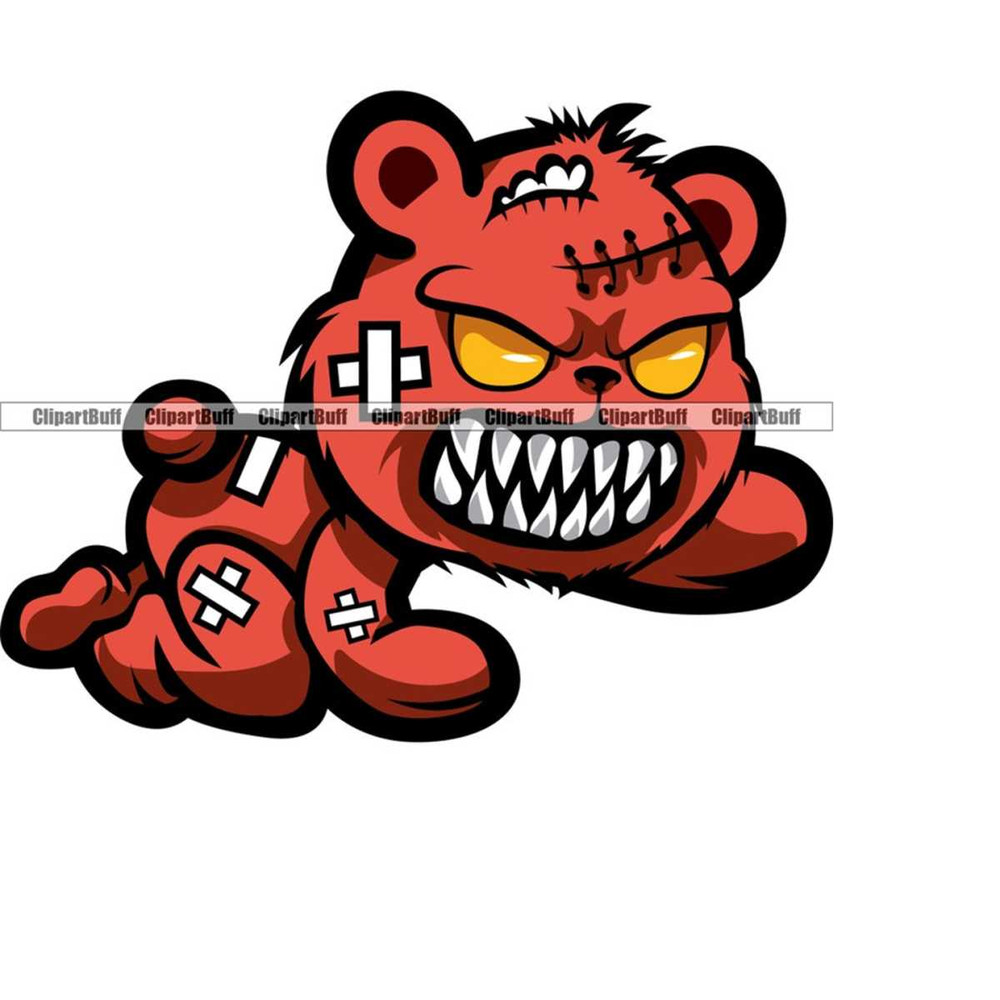 MR-263202418318-horror-teddy-bear-mean-sharp-teeth-scary-creepy-doll-scar-face-bandage-hip-hop-rap-rich-gangster-hustling-color-tattoo-logo-design-png-svg-image
