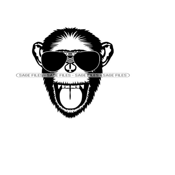 Chimp Svg Chimpanzee In Sunglasses SVG, Chimpanzee SVG, Chimp Svg, Coo | Inspire ...