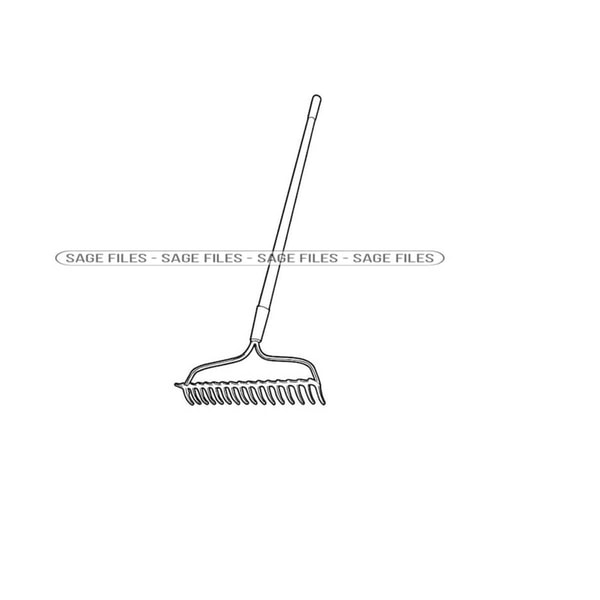 Rake Outline SVG, Rake SVG, Gardening Svg, Landscaping Svg, - Inspire ...