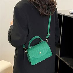 Blue Subaxillary Bag for Women,New Korean Fashion Ladies Shoulder Bag,Retro Designer Luxury Female Totes
