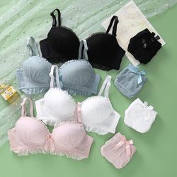 New Fashion Lingerie Set Two-piece Ladies,Cute Underwear Sexy Bra Set for Women Push Up ,Bra and Panties Wireless Top
