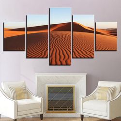 Desert Landscape Framework Nature 5 Pieces Canvas Wall Art, Large Framed 5 Panel Canvas Wall Art
