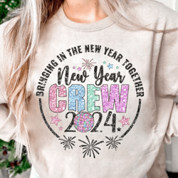 New Year Crew 2024 Glitter Sweater, Happy New Year 2024 Shirt, New Year Shirt