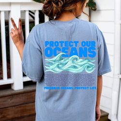 protect our oceans shirt, comfort colors shirt, save the ocean 1