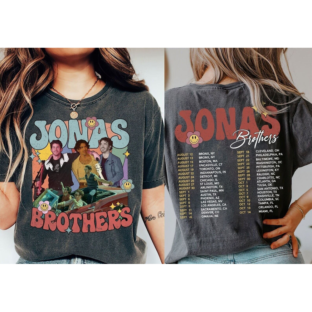 Retro Jonas Brothers Shirt, Joe Jonas Double sided shirt, Jonas Brothers Tour Shirt.jpg