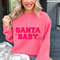 Santa Baby Christmas Comfort Colors Sweatshirt, Santa Baby Oversized Christmas Sweatshirt, Oversized Holiday Sweater 1.jpg