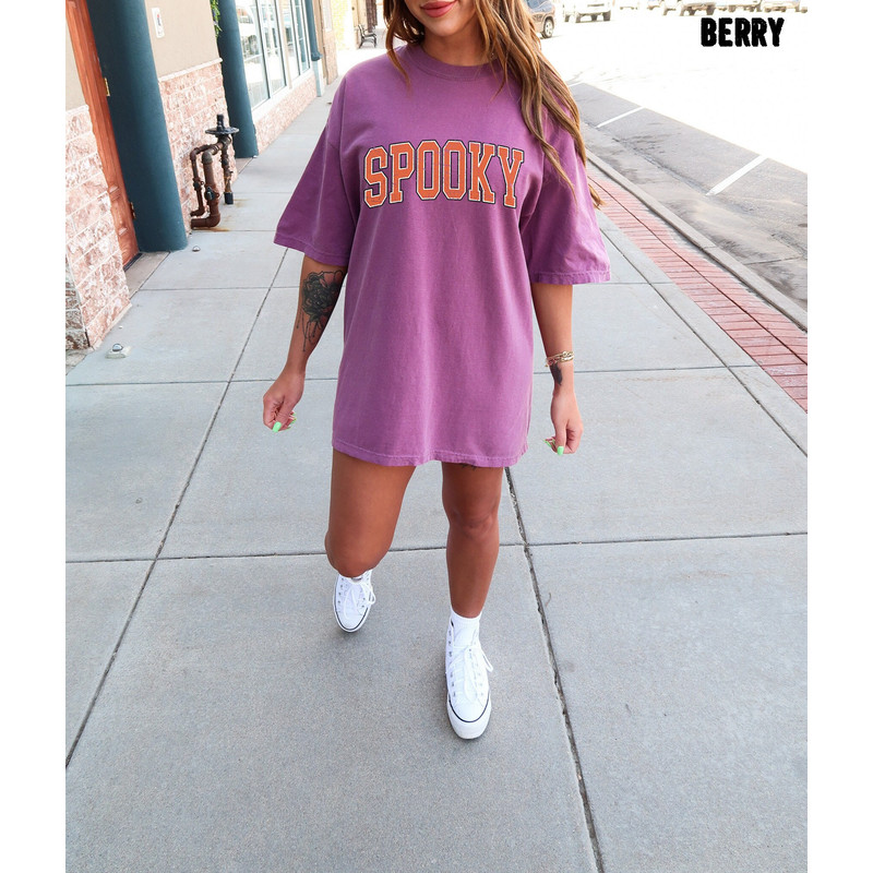 Spooky Oversized Vintage T Shirt, Spooky Shirt, Spooky Season Oversized Tee.jpg