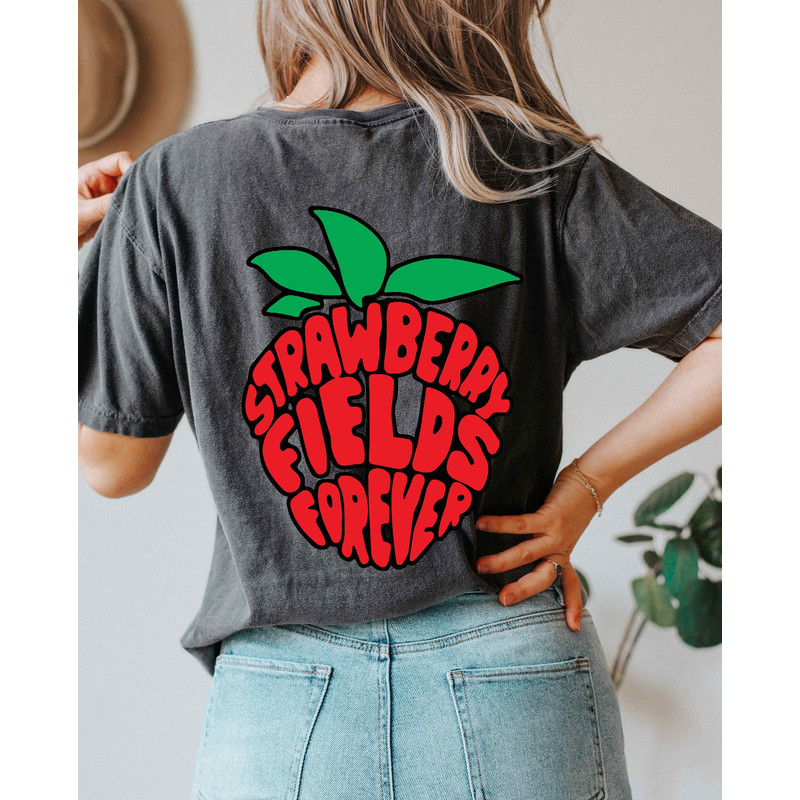 Strawberry Fields Forever Oversized Vintage T-Shirt, The Beatles Shirt, Comfort Colors Shirt.jpg