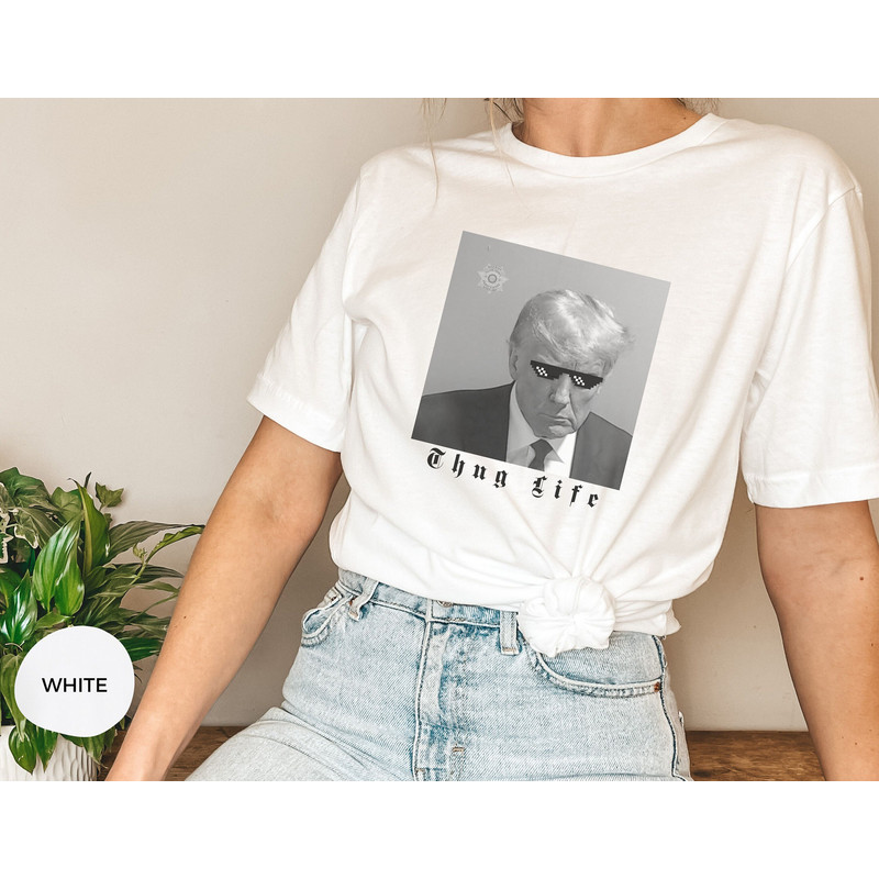 Thug Life Donald Trump Mugshot Shirt, Trump Mugshot Shirt, Republican Gift Conservative Sweatshirt.jpg