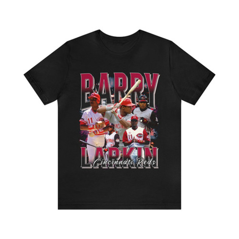 Vintage 90s Baseball Bootleg Style T-Shirt BARRY LARKIN 90s Unisex Graphic Tee.jpg