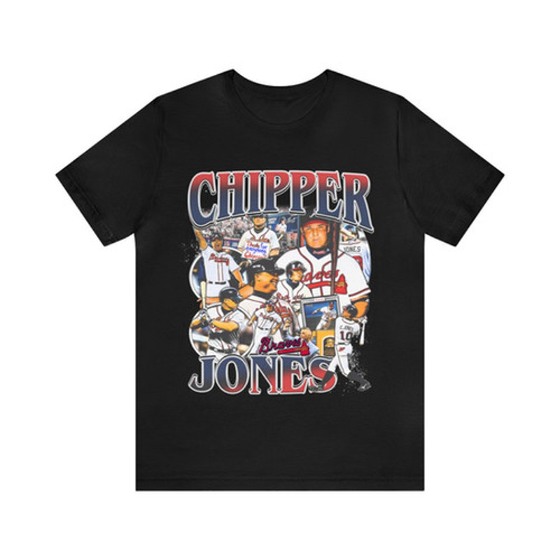 Vintage 90s Baseball Bootleg Style T-Shirt CHIPPER JONES 90s Unisex Graphic Tee.jpg